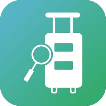 Luggage Inspection Vector Icon