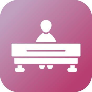 Student sitting in cllass Vector Icon