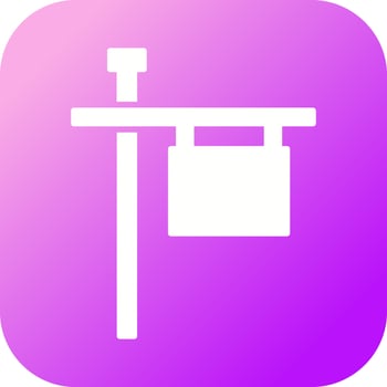 Post Sign Vector Icon