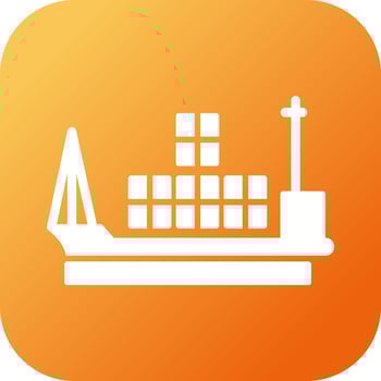 Cargo Ship Vector Icon