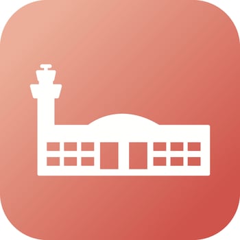 Airport Building Vector Icon
