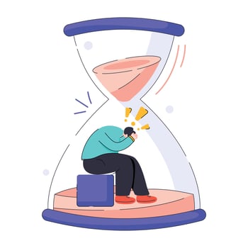 Trendy Stress Time vector