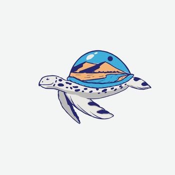 save the ocean adventure vintage poster vector