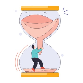 Trendy Catch Time vector
