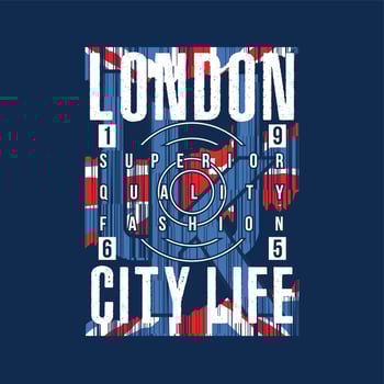 london united kingdom abstarct flag graphic typography vector image
