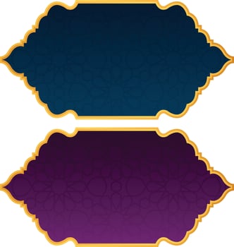 Set Of Luxury Golden Arabic Islamic Banner Title Frame Png Transparent Background Gold Text Box Vector Design Images