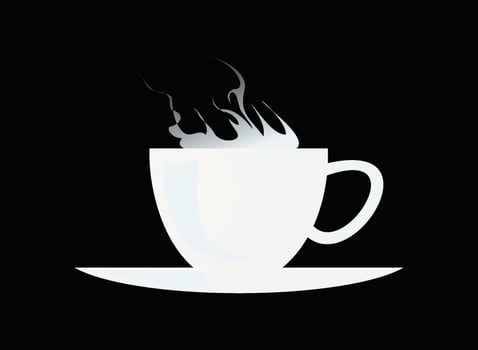 Cup of coffee a sign for design. A vector illustration