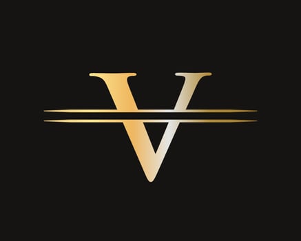 Letter V Logo Design For Luxury and Fashion Identity vector