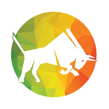 Bull butting logo design. Modern bull logo vector. vector