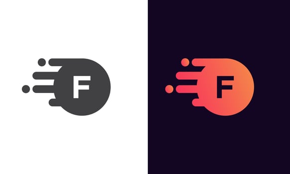 Letter F Technology Logo Design Template. Modern Logotype Symbol vector