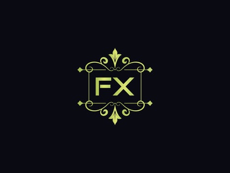 Modern Fx Logo Letter, Colorful Fx Luxury Logo Template vector