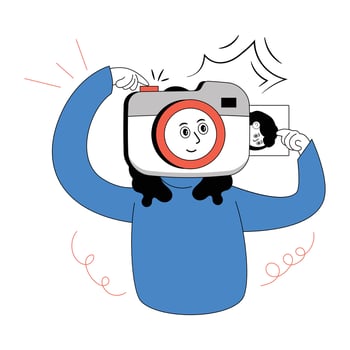 Trendy Photographer Concepts vector