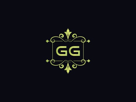 Premium Gg Logo Icon, Square Gg Luxury Minimalist Letter Logo Icon vector