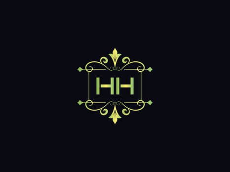 Hh Letter Logo, Monogram Hh Luxury Logo Icon Vector