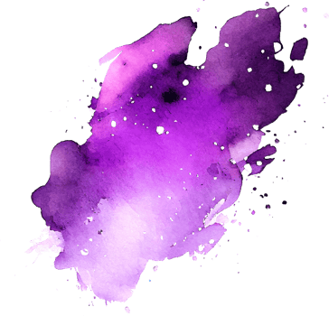 Violet Watercolor Paint Splash Isolated png