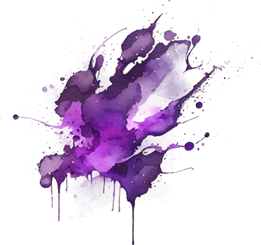 Violet Watercolor Paint Splash Isolated png