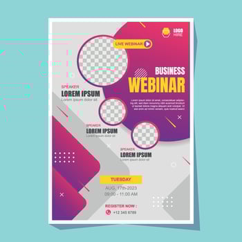 Business Webinar Poster vector