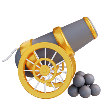 3D Illustration cannon png