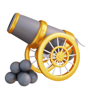 3D Illustration cannon png