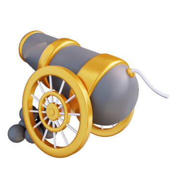 3D Illustration cannon png
