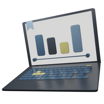3D Laptop with Graph png