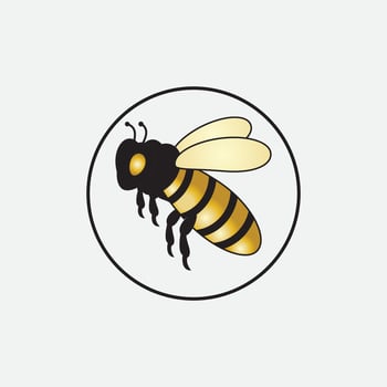 bee logo vector illustration design icon logo