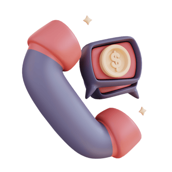 3D Illustration finance phone png