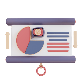 3D Illustration data analysis presentation png