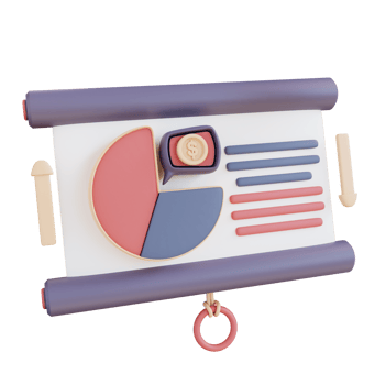 3D Illustration data analysis presentation png