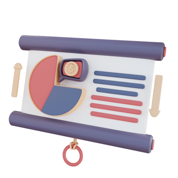 3D Illustration data analysis presentation png