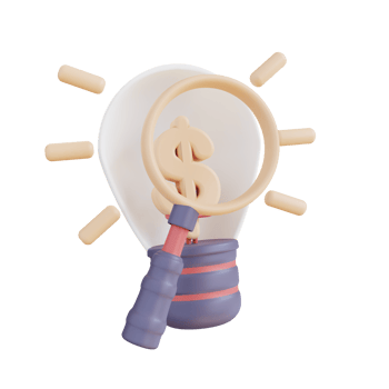 3D Illustration financial idea analysis png