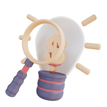 3D Illustration financial idea analysis png