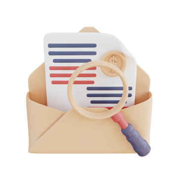 3D Illustration financial message analysis png