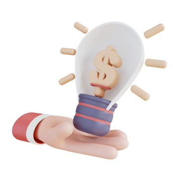 3D Illustration hand and give financial ideas png