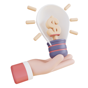 3D Illustration hand and give financial ideas png