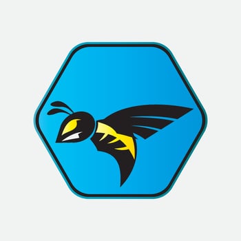 bee logo illustrations design icon vector