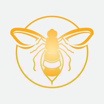 bee logo illustrations design icon vector