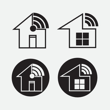 smart home logo vector illustrations design