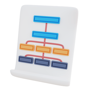 3d illustration hierarchy png