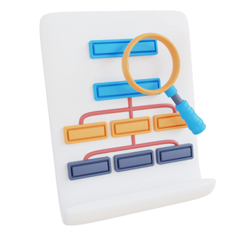 3d illustration hierarchy analysis png