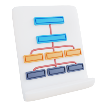 3d illustration hierarchy png
