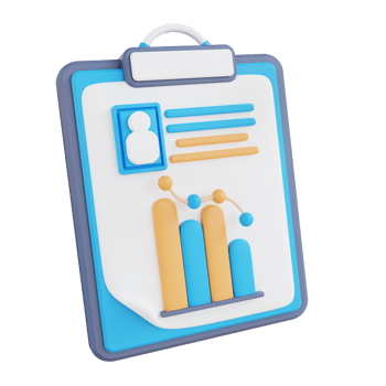 3d illustration of data portfolio png