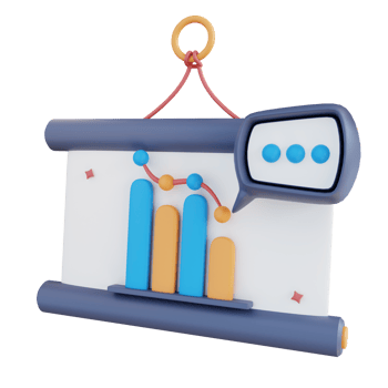 3d illustration of data presentation png