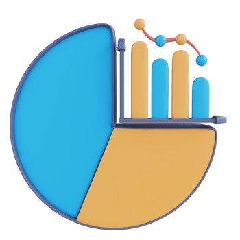3d illustration pie chart graphic png