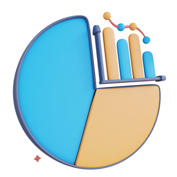 3d illustration pie chart graphic png