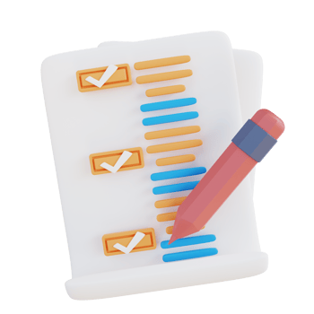3d illustration writing schedule png