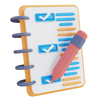 3d illustration writing to do list png