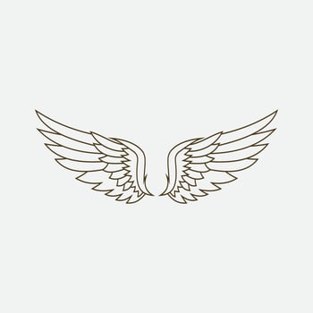 wings illustration design icon logo vector