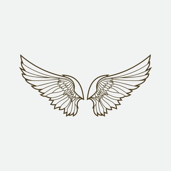 wings illustration design icon logo vector