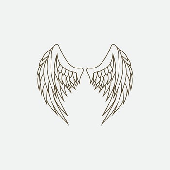 wings illustration design icon logo vector